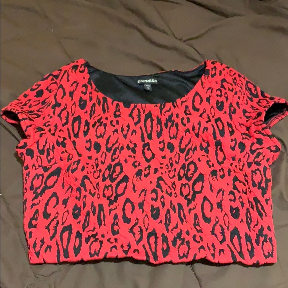 Red crop top